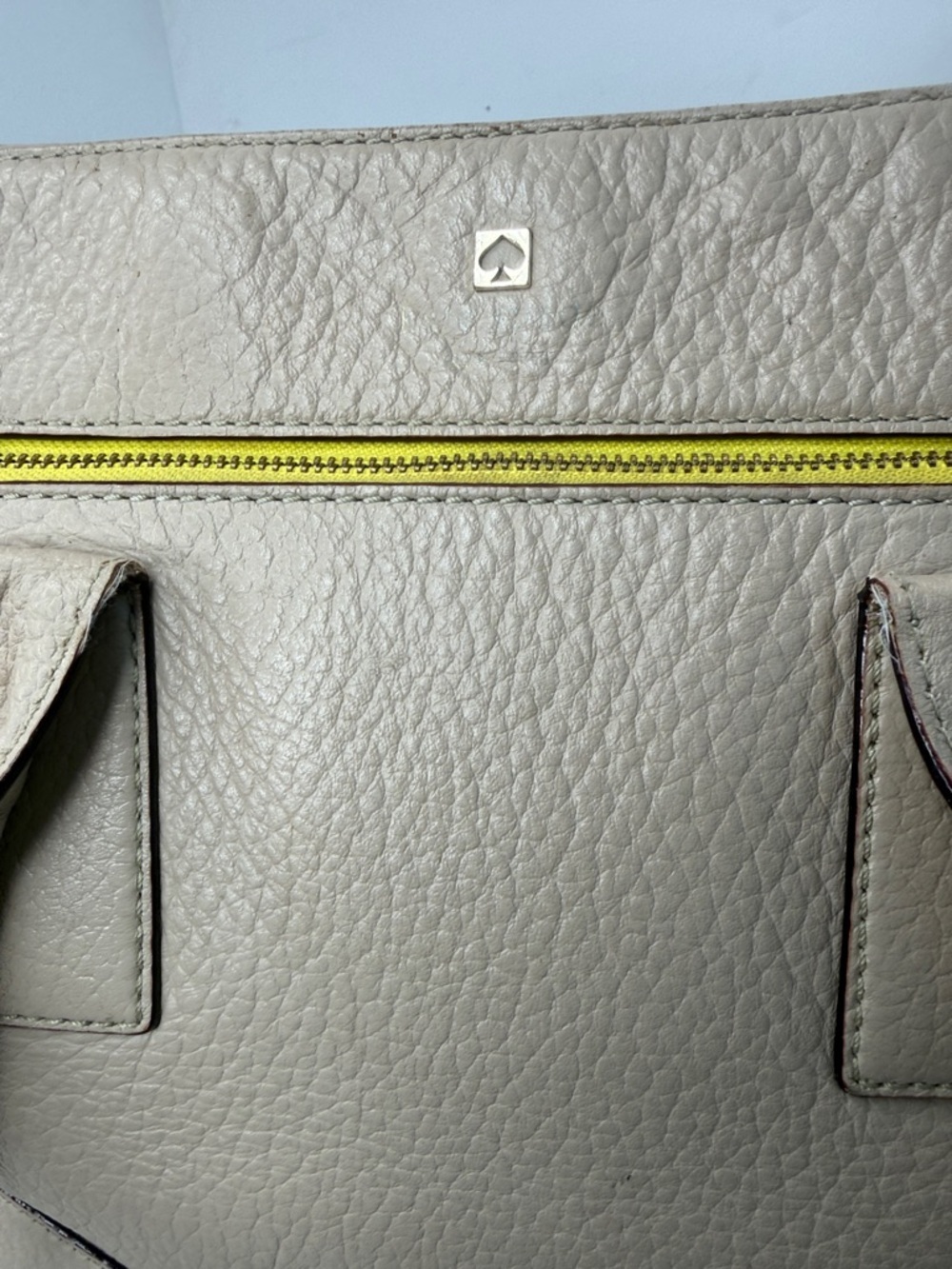 $448 Kate Spade LARGE SOUTHPORT AVENUE LINDA LEATHER TOTE sand pearl donovan tan - Picture 6 of 11